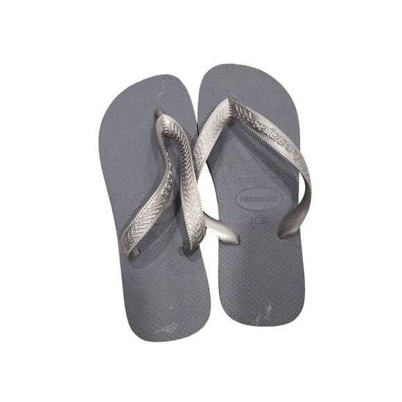 Havaianas Flip Flops Sandals Womens 6W/5M US Gray Open Toe Comfortable Slip On - Picture 3 of 5